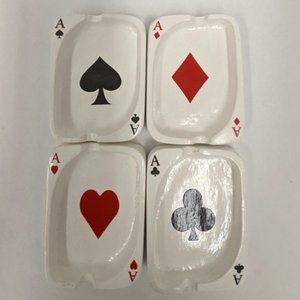 Playing card ashtray set of 4